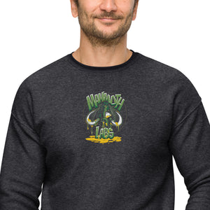 Embroidered Unisex sueded fleece sweatshirt